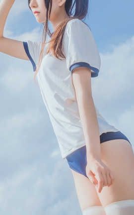 桜桃喵-蓝色体操服